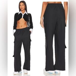 WeWoreWhat Wide Leg Utility Pant in Black Womens Size Medium Revolve Lightweight